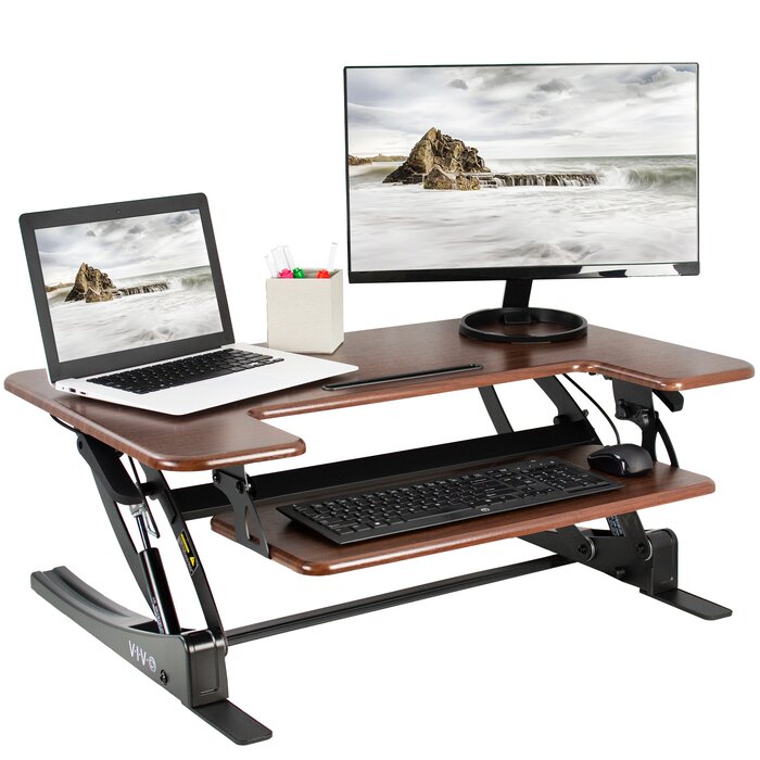 vivo height adjustable standing desk converter