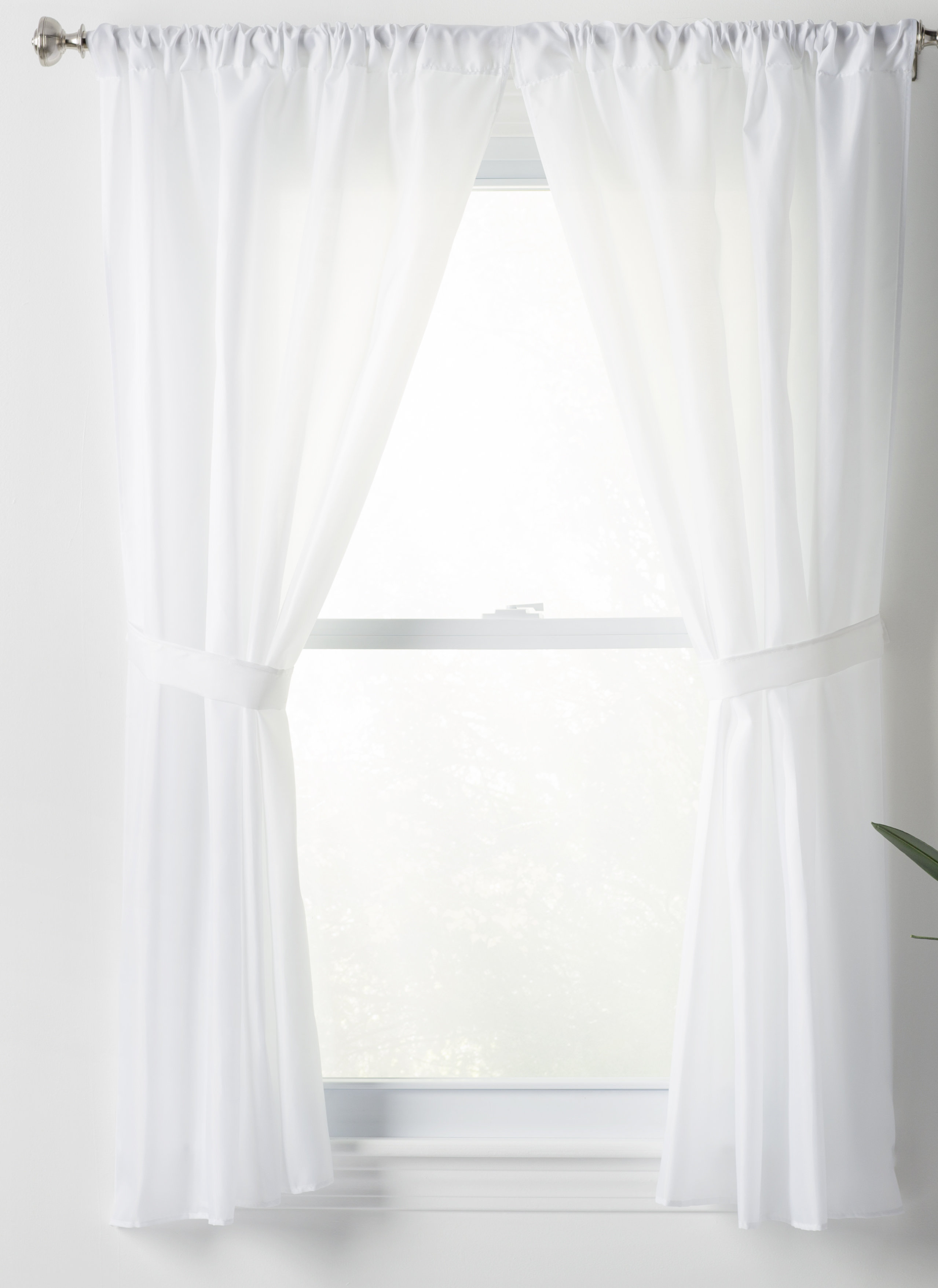 Wayfair Basics Solid Sheer Rod Pocket Bathroom Wayfair Basics Solid Sheer Rod Pocket Bathroom Curtain Panels Reviews