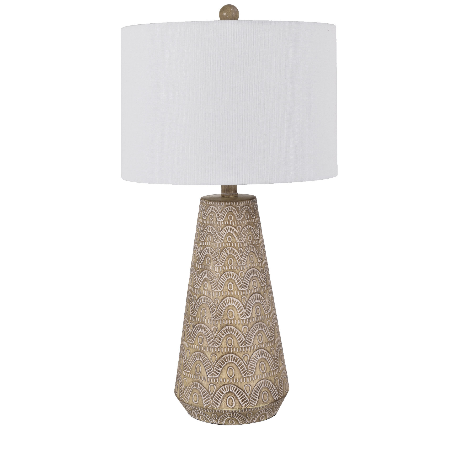 World Menagerie Hallen 25 25 Light Brown Table Lamp Wayfair