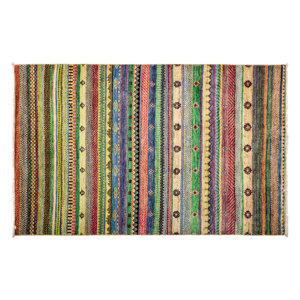 One-of-a-Kind Lori Hand-Knotted Multicolor Area Rug