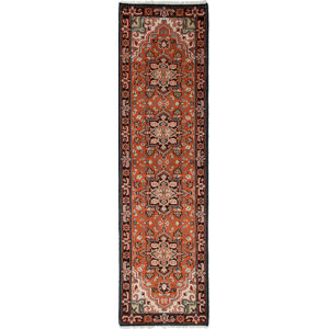 One-of-a-Kind Larsen Hand-Knotted Wool Dark Copper Area Rug