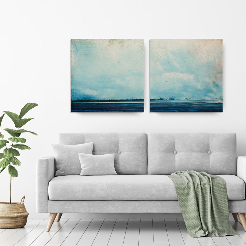 Highland Dunes Abstract Landscape 2 Piece Wrapped Canvas Print