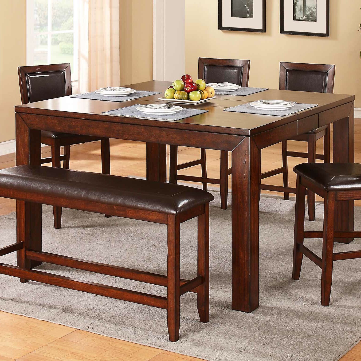 counter height extendable dining set