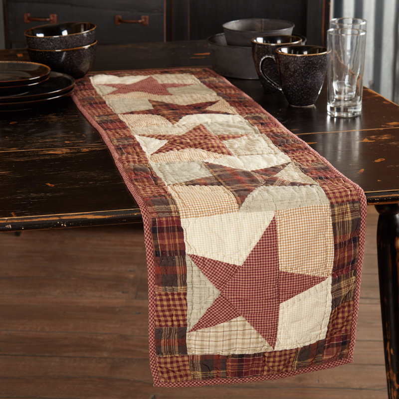 BLACK PRIMITIVE STAR Classic Country Table Runner 