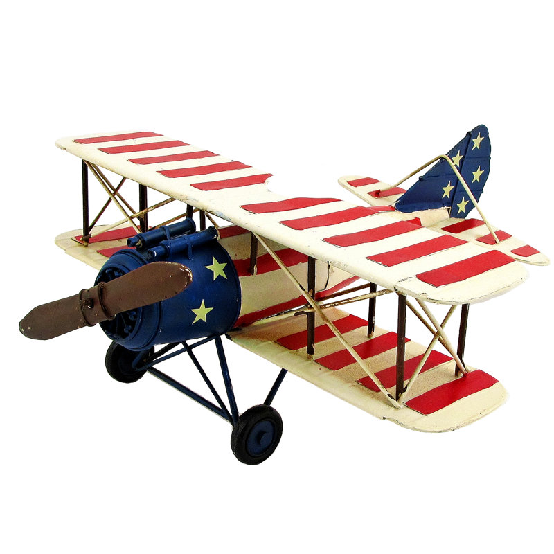 Williston Forge Tiara Us Stars And Stripes Metal Model Airplane