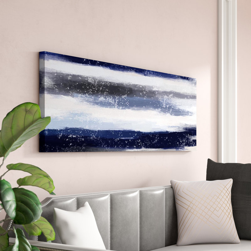 Willa Arlo Interiors Sapphire Shades Long Horizon Painting Print On Canvas Reviews Wayfair