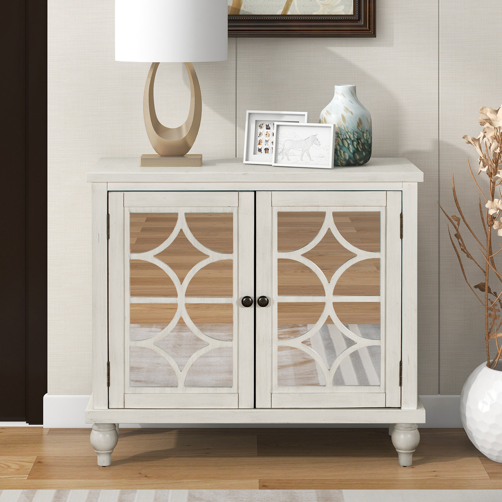 Canora Grey Eulett 32.12'' Tall 2 - Door Accent Cabinet | Wayfair