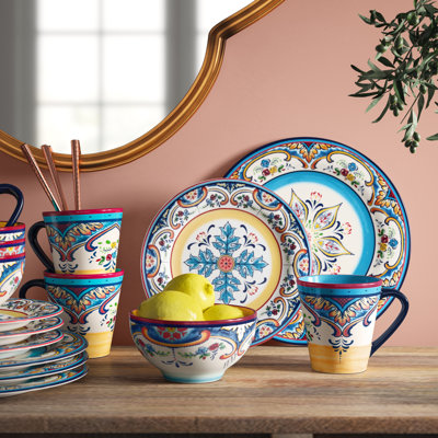 Skipton 16 Piece Dinnerware Set, Service for 4 Bungalow Rose