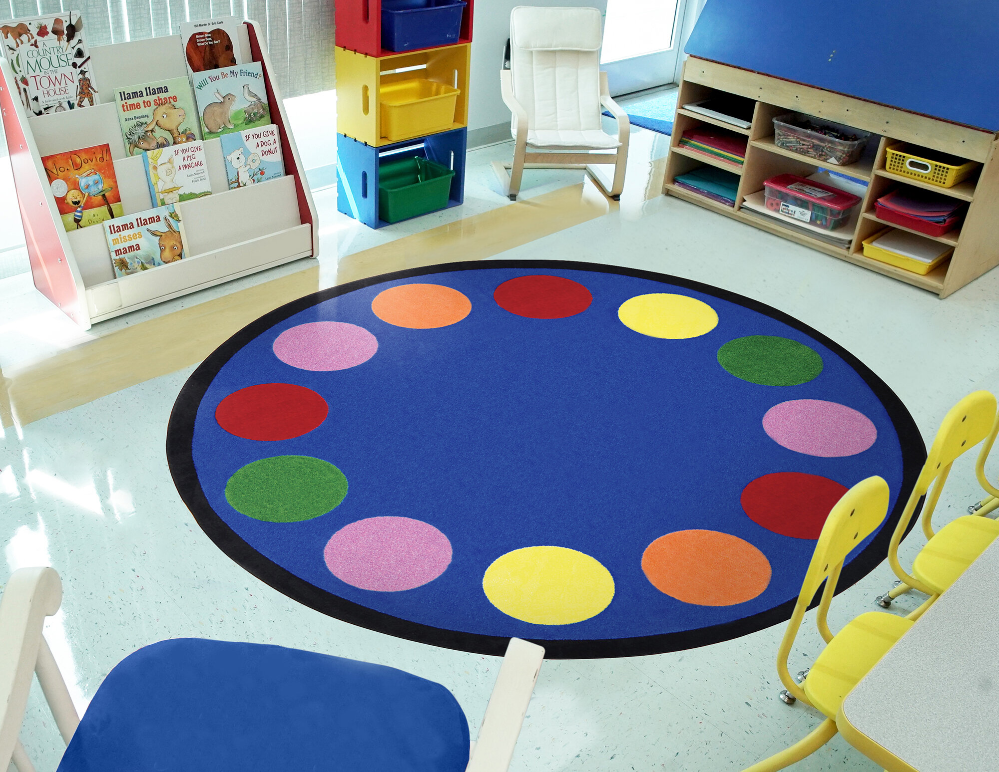 Joy Carpets Educational Performance Blue Rug & Reviews | Wayfair