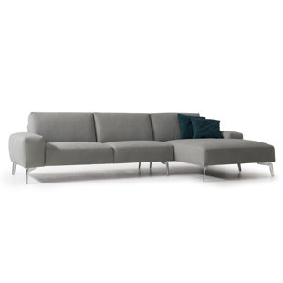 Funon Leather Sectional by Orren Ellis