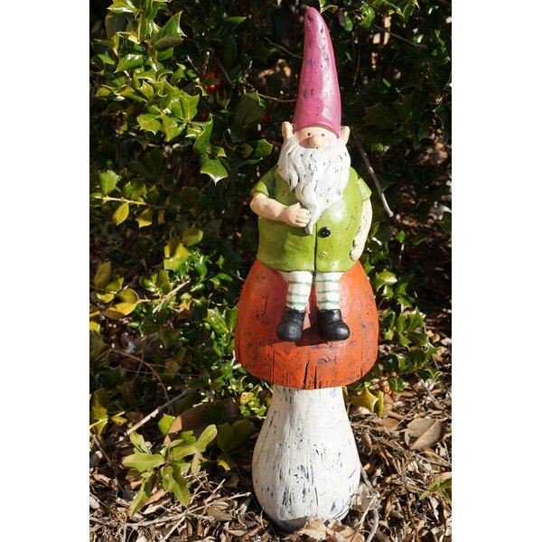 Details about   Garden Gnome Playing a Horn on a Mushroom Fantasy Figurine 