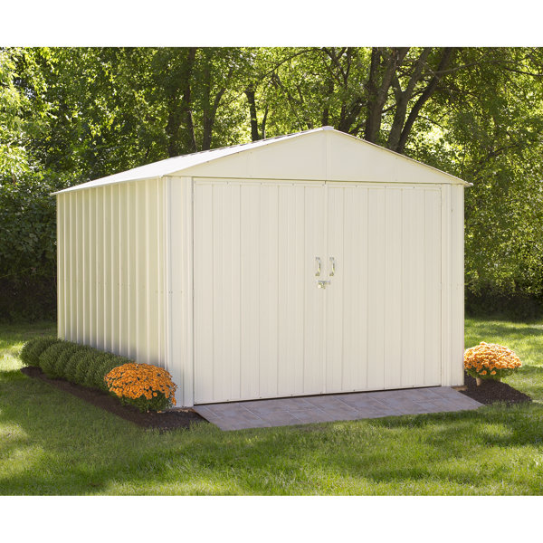 Arrow Commander 10 ft. W x 10 ft. D Metal Storage Shed ...