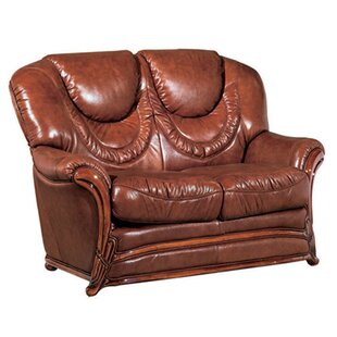Upper Stanton Leather Loveseat By Charlton Home
