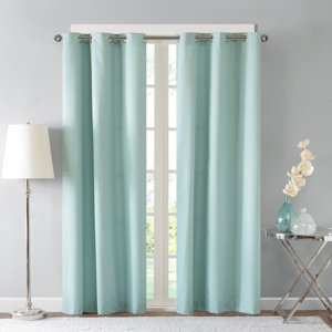 Northridge Jacquard Geometric Blackout Grommet Curtain Panels (Set of 2)