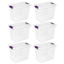 sterilite clearview 27 quart clear latching storage tote