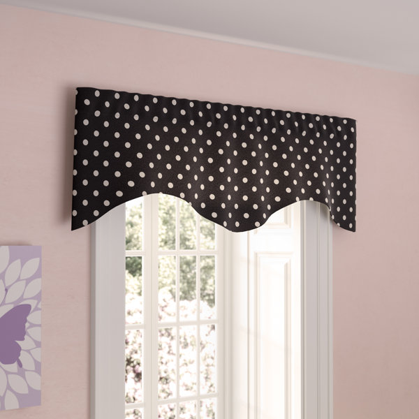 Viv Rae Patti Polka Dot Cornice Kitchen Curtain Reviews Wayfair