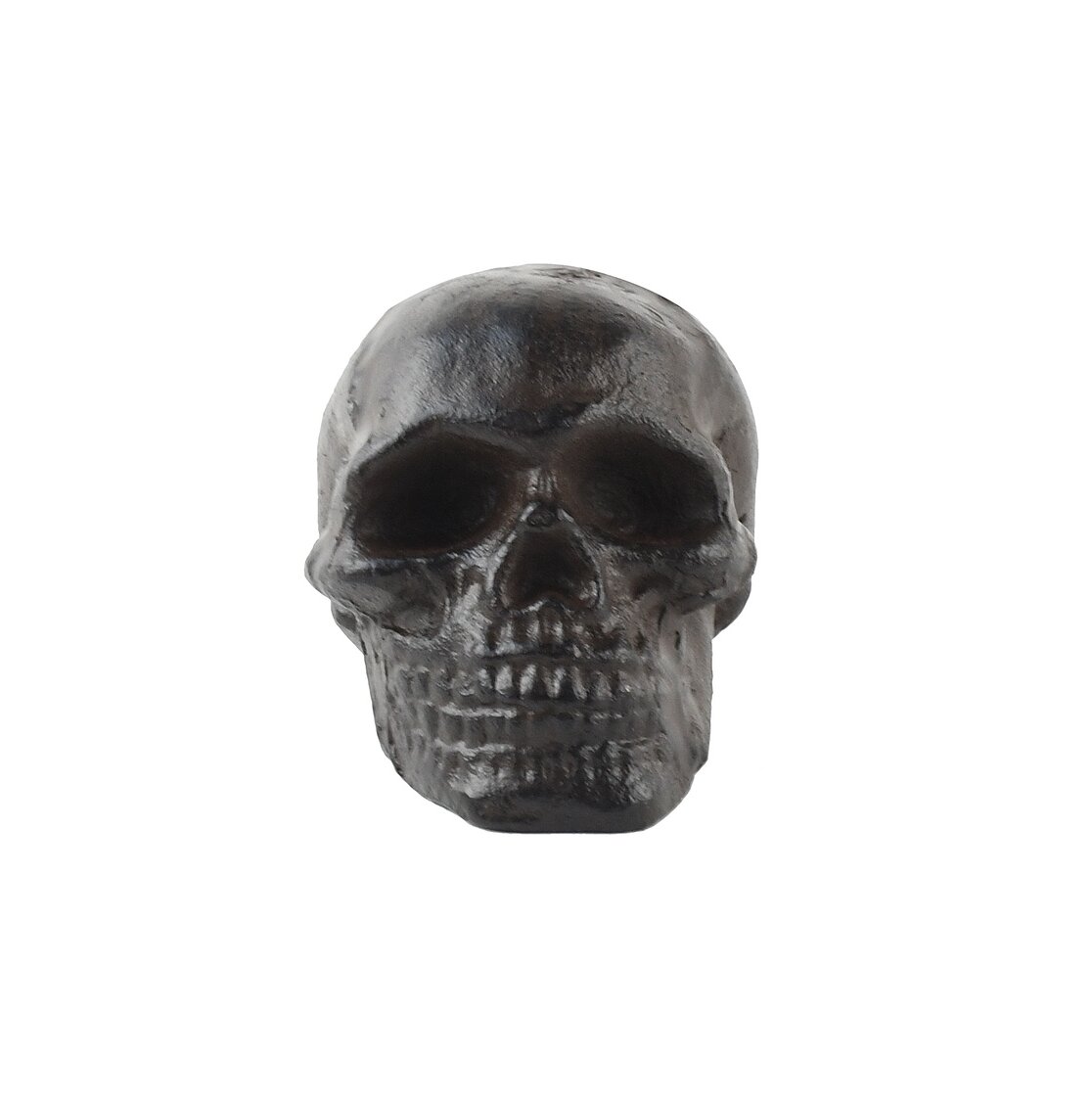 NEW~Cast Iron Skull Paperweight Figurine~Halloween~Creepy Decor 