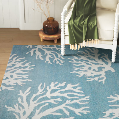 Boca Blue/White Area Rug