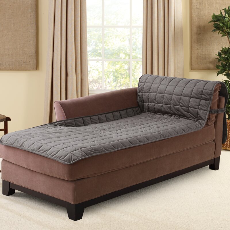 Sure Fit Deluxe Comfort Quilted Armless Box Cushion Chaise ...