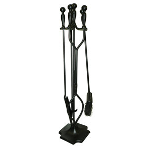 5 Piece Metal Fireplace Tool Set