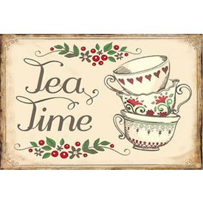 Tea Time Vintage Metal Wall Décor Tea Time Vintage Metal Wall Décor