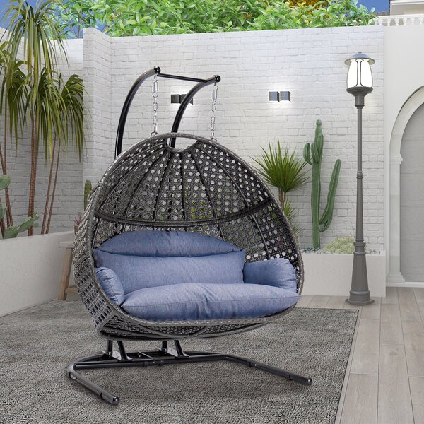 2021 patio wicker swing chair wayfair