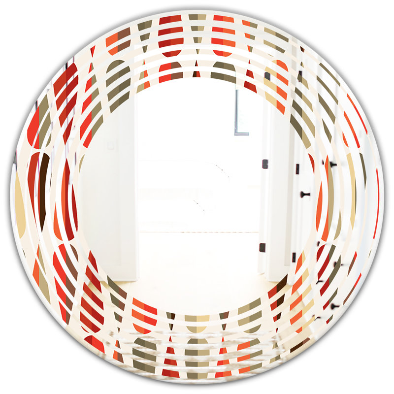 East Urban Home Wave Abstract Drops Iv Modern Frameless Wall Mirror Wayfair