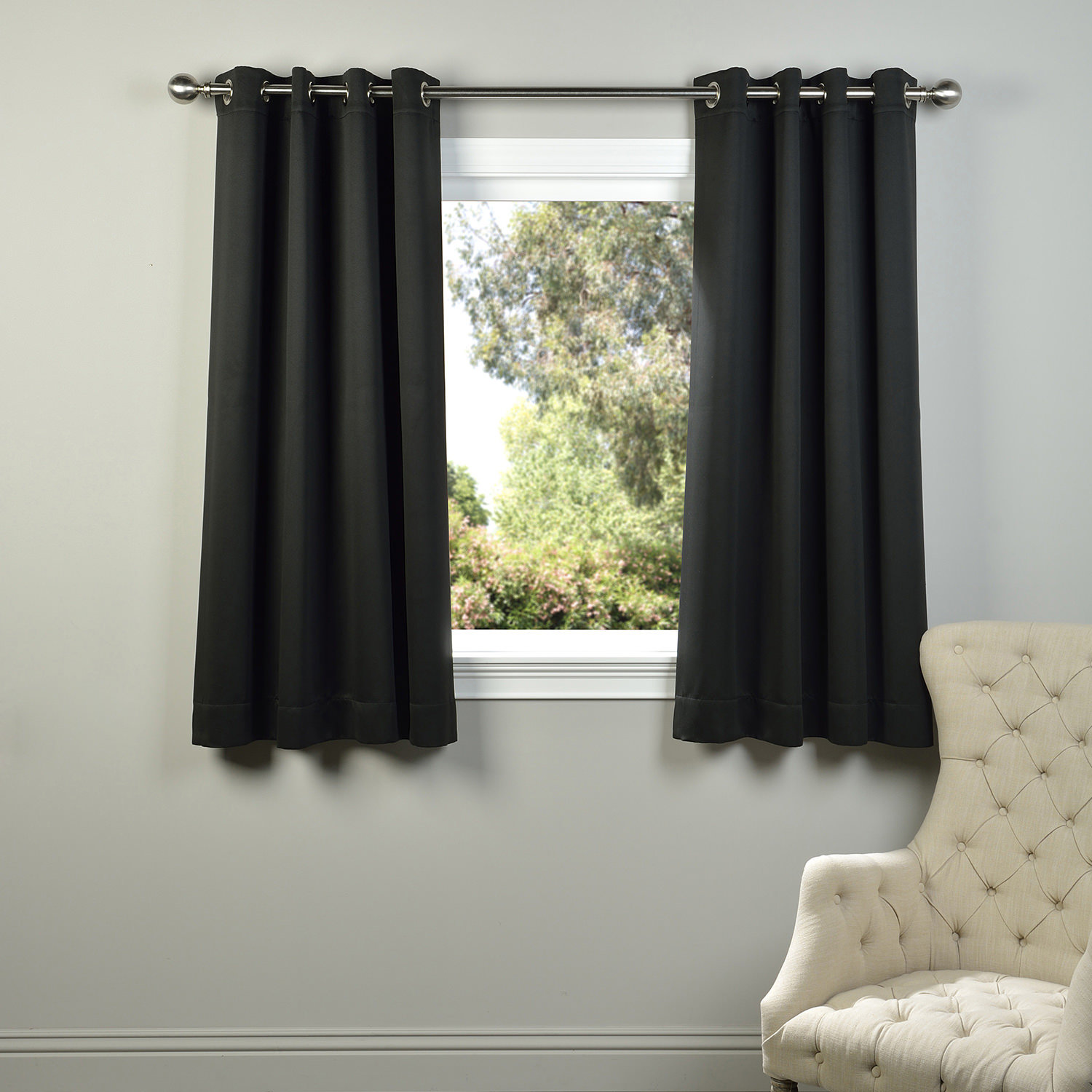 Ebern Designs Klarissa Plush Room Darkening Thermal Solid Grommet Single Curtain Panel Reviews Wayfair