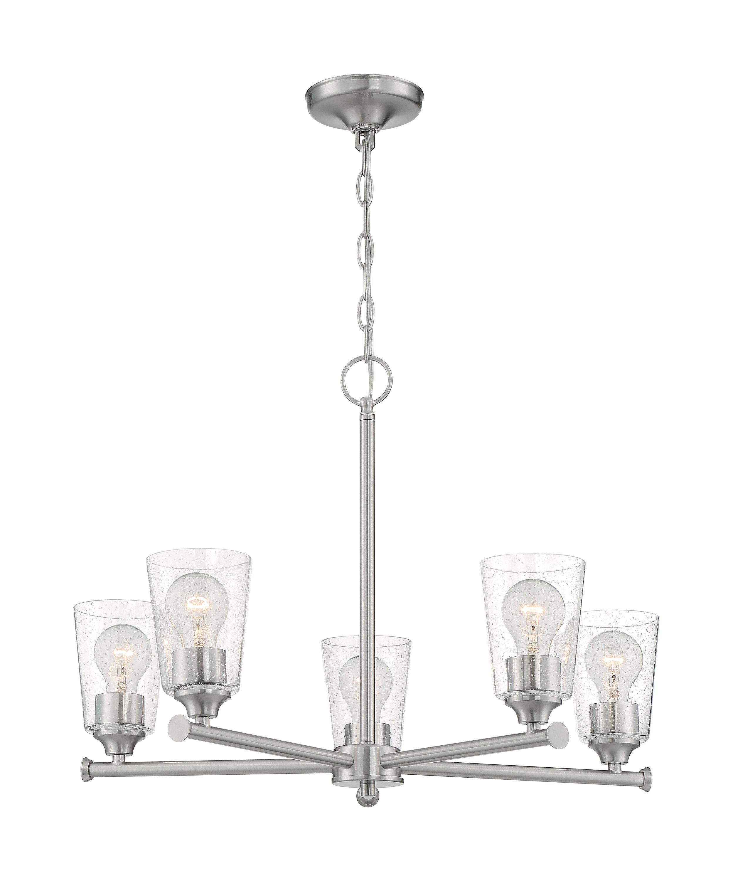 modern 5 light chandelier