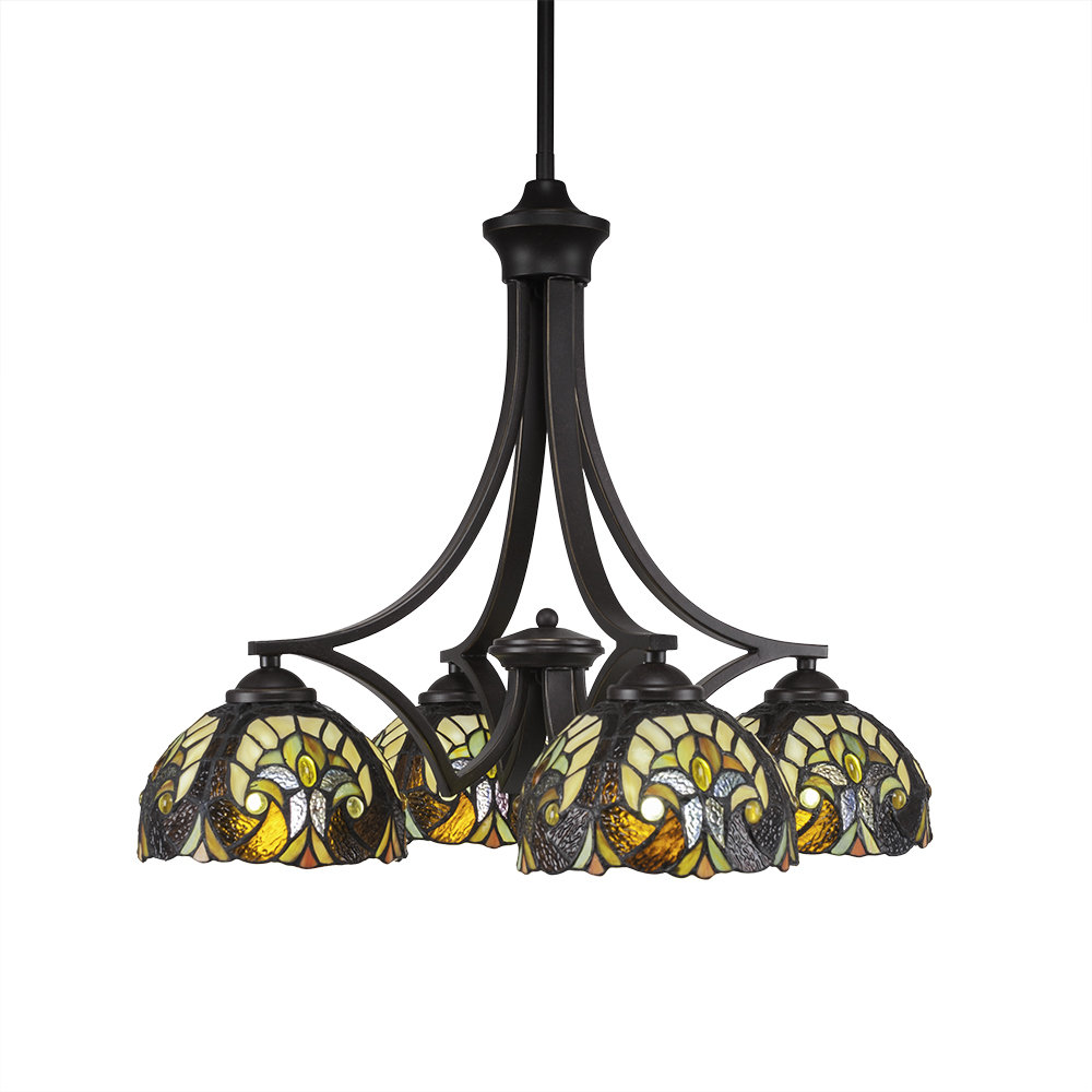 World Menagerie Cambridge 4 Light Shaded Classic Traditional Chandelier Wayfair
