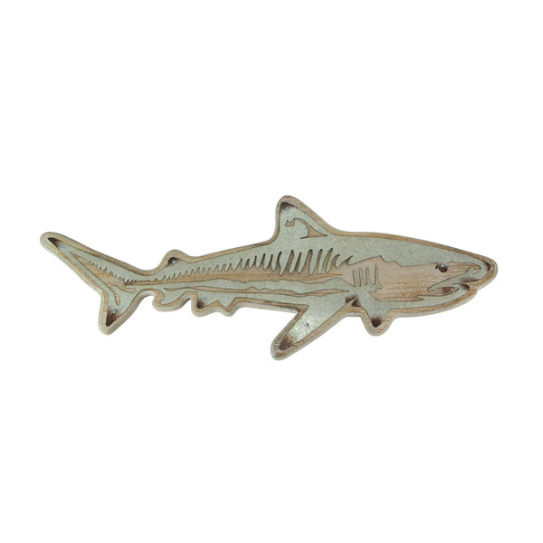 Hammerhead Shark Surfboard Wall Art Hand painted handcrafted wooden sea fish