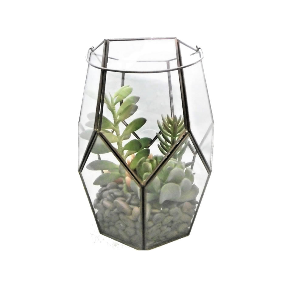 Primrue 10" Artificial Succulents Plant in Terrarium Wayfair