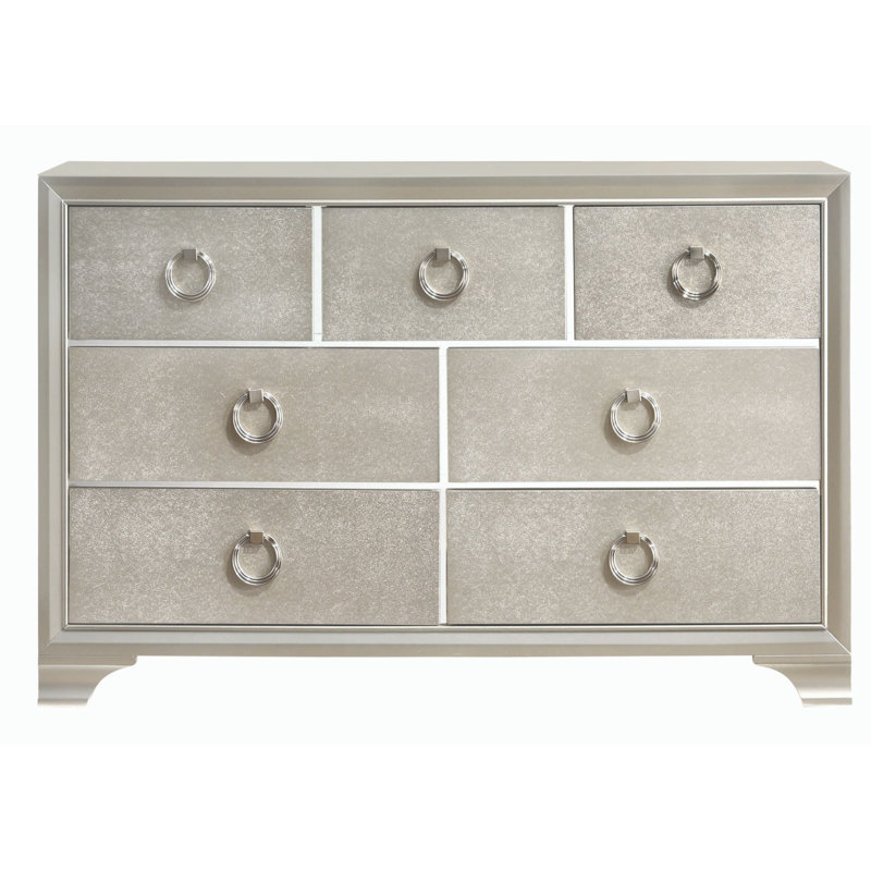 Trainer Wooden 7 Drawer Double Dresser