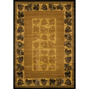 Genesis Brown Pine Cones Area Rug