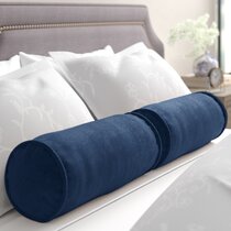 Maria Luxury Bedding & Linen Navy Pillow Case Pregnancy Support Royal Blue for Long Bolster Pillows Cotton Blend Bolster Pillow Case 19 x 72 6ft 