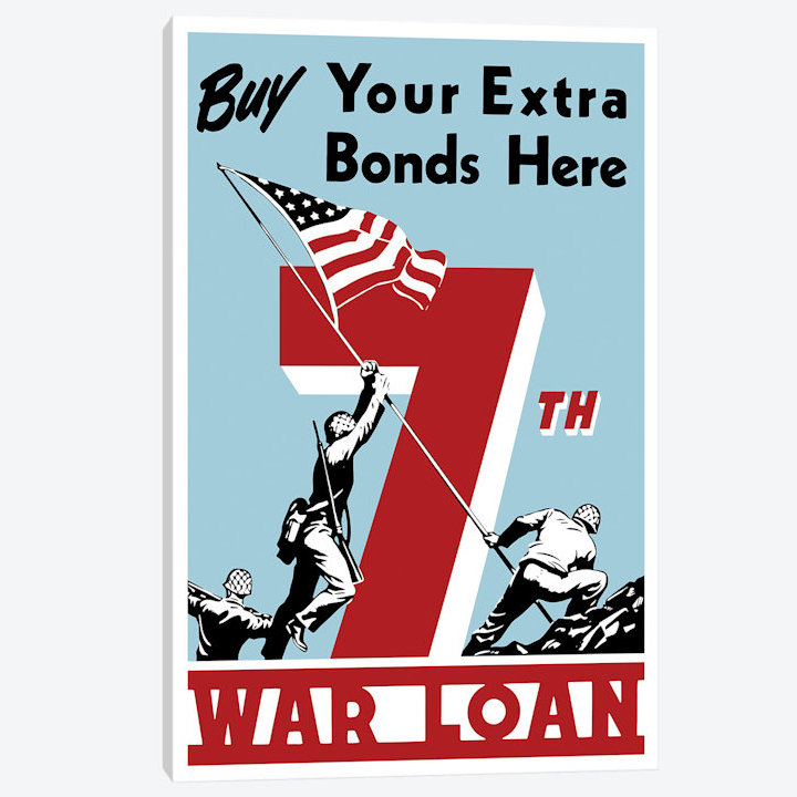 East Urban Home Wwii Propaganda Poster Of Soldiers Raising The American Flag Vintage Advertisement On Canvas Wayfair