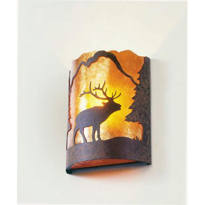 Elk Timber Ridge 1 Light Wall Sconce Steel Partners Shade Color