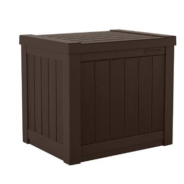 Keter Comfy 71 Gallon Resin Plastic Wood Look All Weather Outdoor Storage Deck Box Brown 