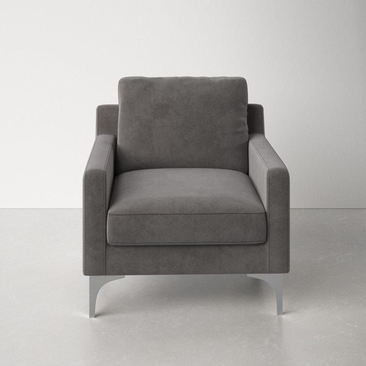 black and grey armchair