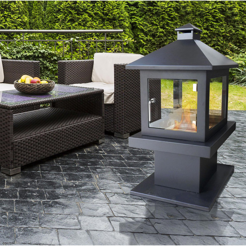 Sol 72 Outdoor Cheviot Metal Bioethanol Gas Outdoor Fireplace