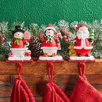 Christmas Santa With Presents Stocking Holder 3.5"X5" 