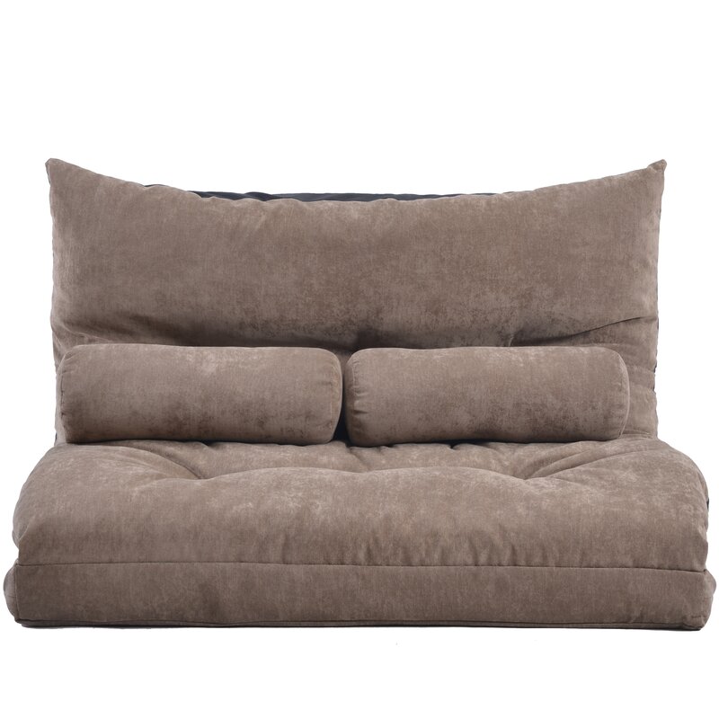Latitude Run® Floor Sofa Bed, Adjustable Folding Futon ...