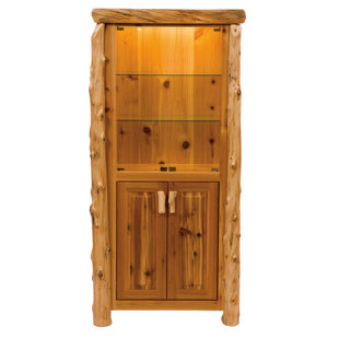 Go to store & view more images Fireside Lodge Traditional Cedar Log Lighted Display Stand