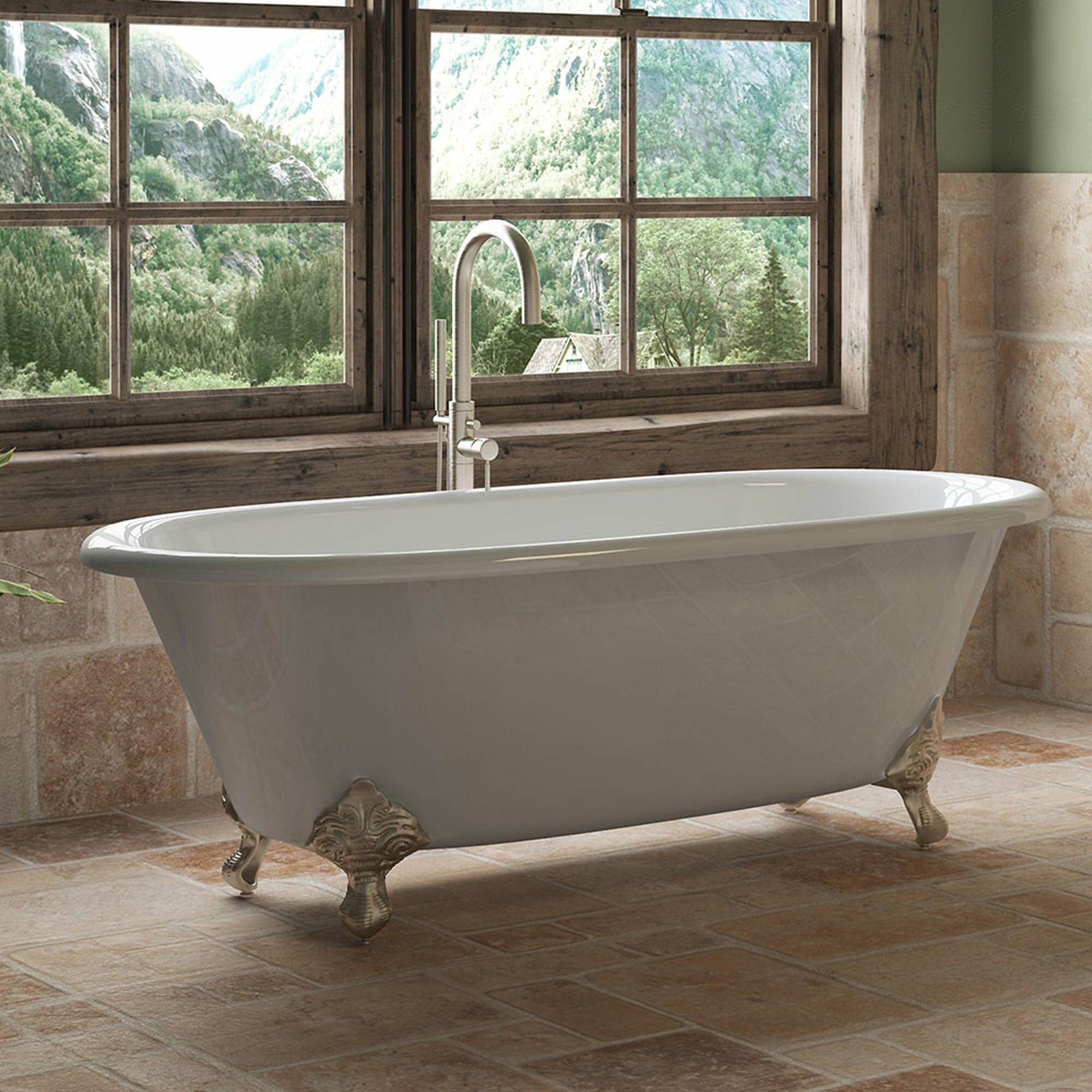 clawfoot tub for two