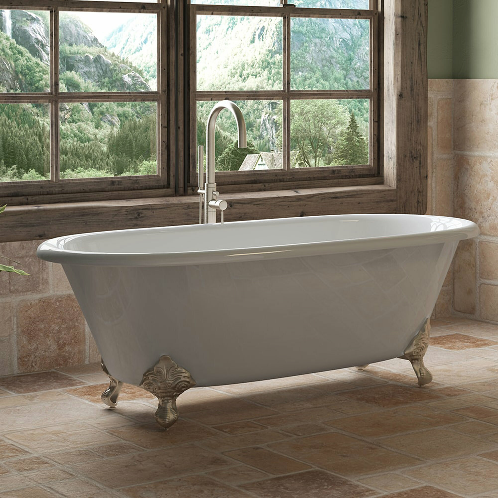 4.5 foot clawfoot tub