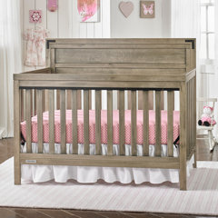rustic crib with changing table