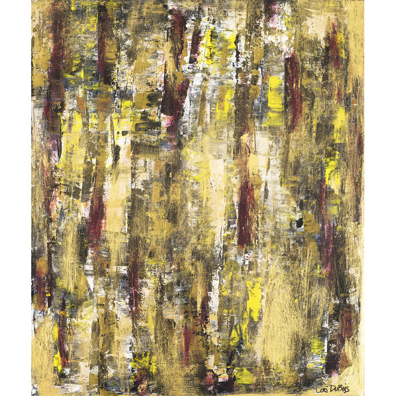 Dubois Art Llc Golden Forest Acrylic Painting Print On Canvas