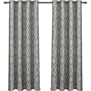 Britain Geometric Max Blackout Grommet Curtain Panels (Set of 2)