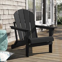 Poly Upright Adirondack Chair *OFFERED IN BLACK COLOR* Made in USA 