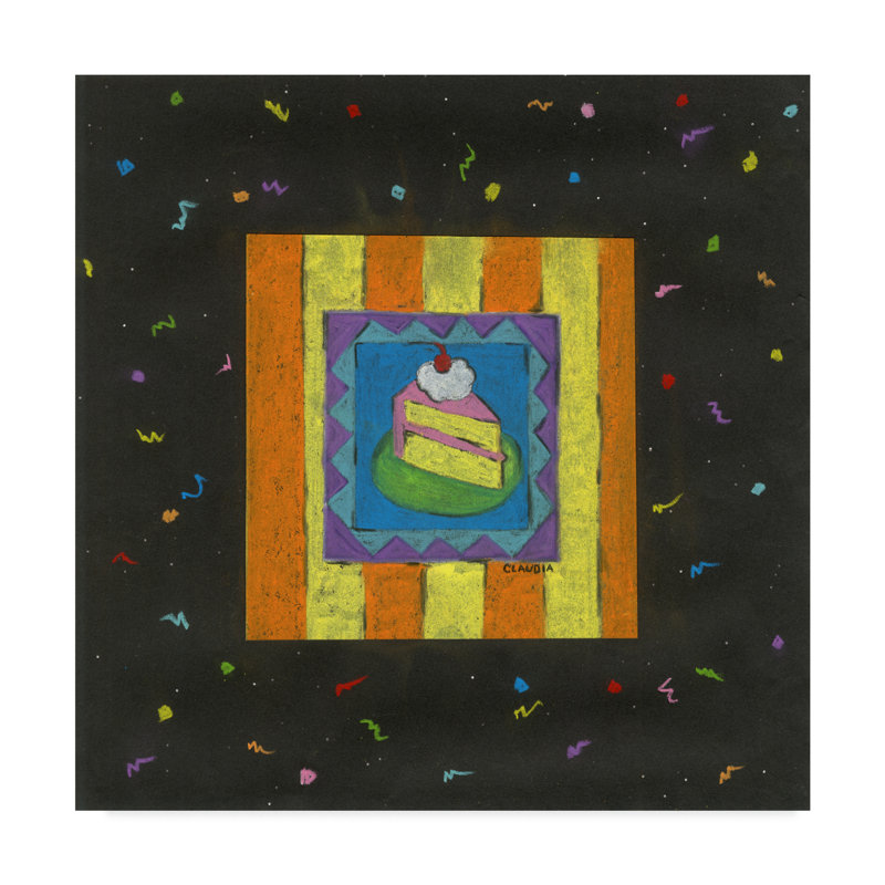 The Holiday Aisle Birthday Cake Centered Acrylic Painting Print